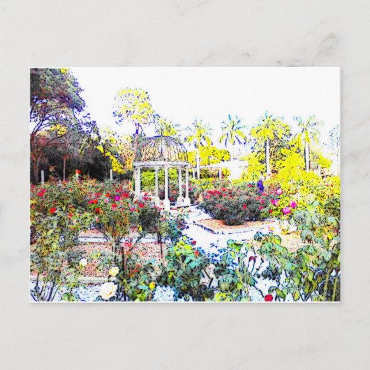 Carte Postale Jardin de roses (Devant)
