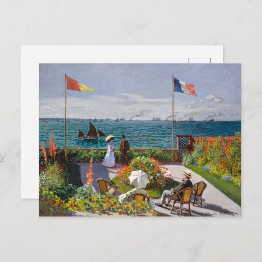 Carte Postale Jardin de Sainte-Adresse | CLAUDE MONET | (Devant / Derrière)