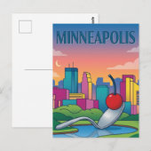 Carte Postale Jardin de sculptures de Minneapolis (Devant / Derrière)