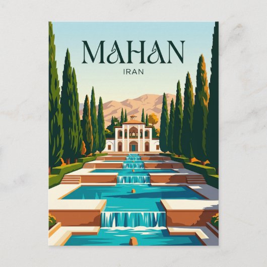 Carte Postale Jardin de Shazdeh Iran (Devant)
