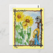 Carte Postale Jardin de Sunflower (Devant / Derrière)