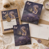 Carte Postale Jardin de Whispers Fée Violet, Découpage