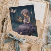 Carte Postale Jardin de Whispers Fée Violet, Découpage