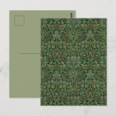 Carte Postale Jardin de William Morris - Verts (Devant / Derrière)