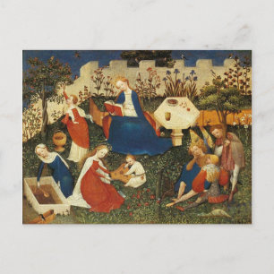 Carte Postale Jardin d'Eden art médiéval