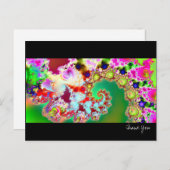 Carte Postale Jardin d'Emma I ・ Art Fractal ・ Goa (Devant / Derrière)