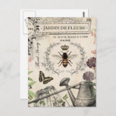 CARTE POSTALE JARDIN DES BEE FRANÇAIS (Devant / Derrière)
