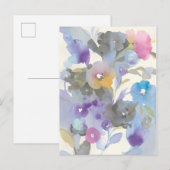 Carte Postale Jardin des bijoux | Pétales pastel violet (Devant / Derrière)