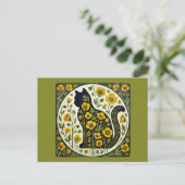 Carte Postale Jardin des chats noirs (Debout devant)