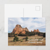 Carte Postale Jardin des Dieux, Colorado Springs (Devant / Derrière)