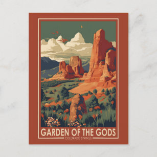 Carte Postale Jardin des Dieux Colorado Springs Voyage Vintage