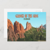 Carte Postale Jardin des Dieux Park Colorado (Devant / Derrière)