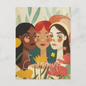 Carte Postale Jardin des fleurs femmes (Devant)