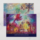 CARTE POSTALE JARDIN DES OMBRES PERDUES, DRAGON ROUGE VOL (Devant / Derrière)