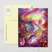 CARTE POSTALE JARDIN DES OMBRES PERDUES / ESCALIERS MYSTIQUES (Devant / Derrière)