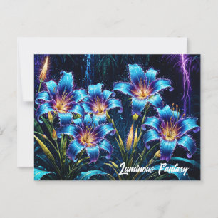 Carte Postale Jardin d'imaginaire lumineux et floral