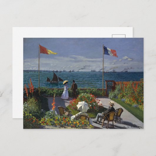 Carte Postale Jardin du Monet à Sainte-Adresse (Devant / Derrière)