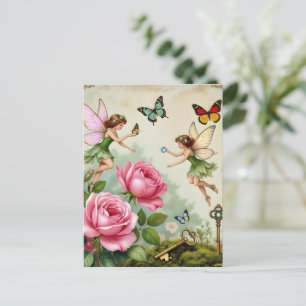 Carte Postale Jardin Enchanté des Fées Florales