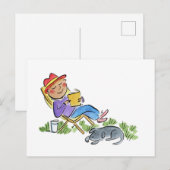 Carte Postale Jardin endormi (Devant / Derrière)