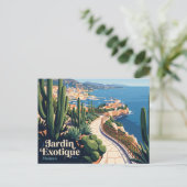 Carte Postale Jardin Exotique Monaco (Debout devant)