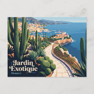 Carte Postale Jardin Exotique Monaco