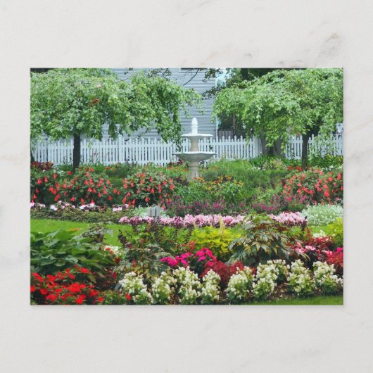 Carte Postale Jardin fleuri (Devant)