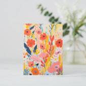 Carte Postale Jardin fleuri (Debout devant)