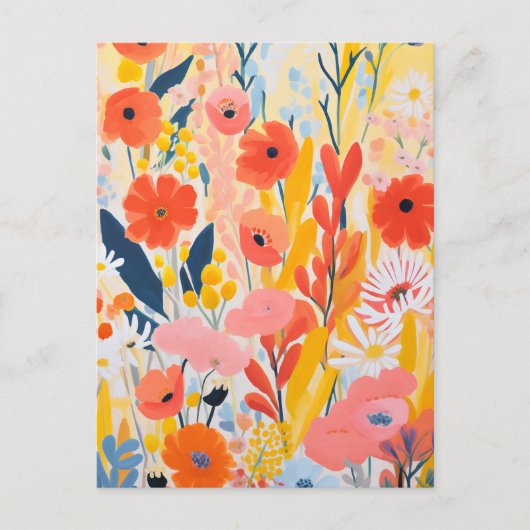 Carte Postale Jardin fleuri (Devant)