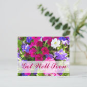 Carte Postale Jardin fleuri Bien Se Bien Bientôt (Debout devant)