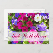 Carte Postale Jardin fleuri Bien Se Bien Bientôt (Devant / Derrière)