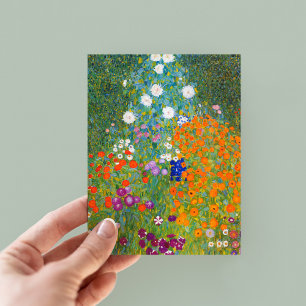 Carte Postale Jardin fleuri   Gustav Klimt