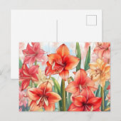 Carte Postale Jardin Floral d'Amaryllis (Devant / Derrière)