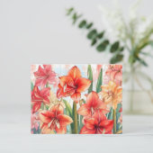 Carte Postale Jardin Floral d'Amaryllis (Debout devant)