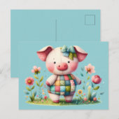 Carte Postale Jardin floral de la pêche à la palme (Devant / Derrière)