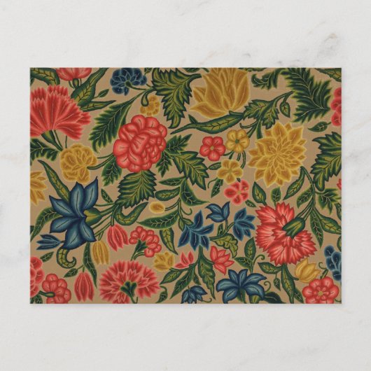Carte Postale Jardin Floral Designer vintage (Devant)