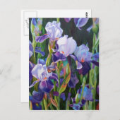 Carte Postale Jardin Flower Iris (Devant / Derrière)