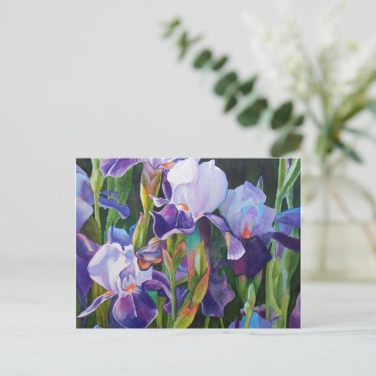 Carte Postale Jardin Flower Iris (Debout devant)
