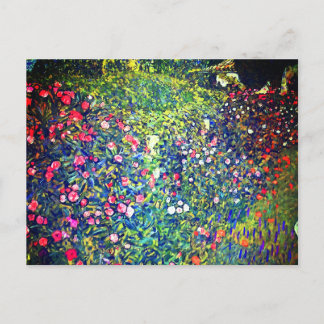 Carte Postale Jardin italien Gustav Klimt