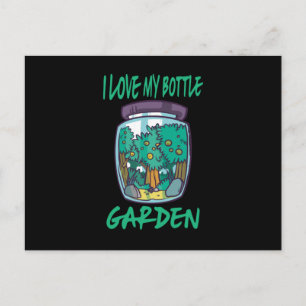 Carte Postale Jardin - J'Aime Ma Bouteille Jardin