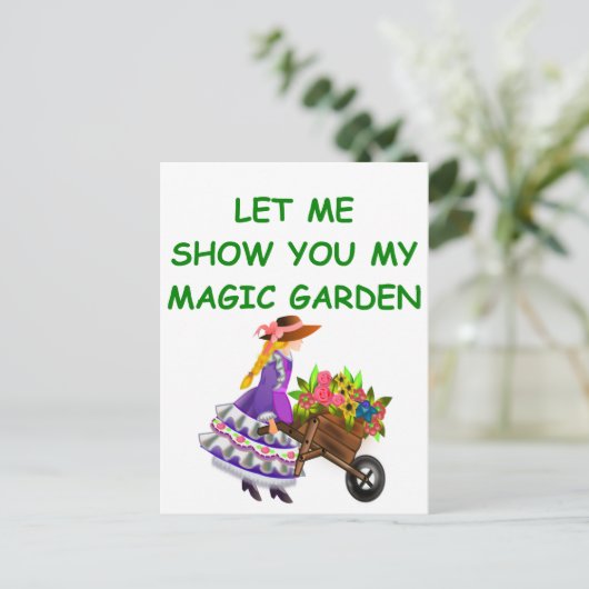 Carte Postale jardin magique (Debout devant)