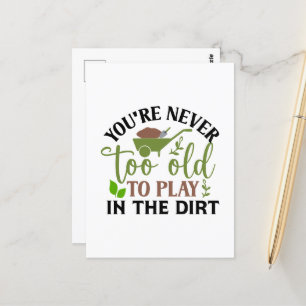 Carte Postale Jardin mignon mot art saleté