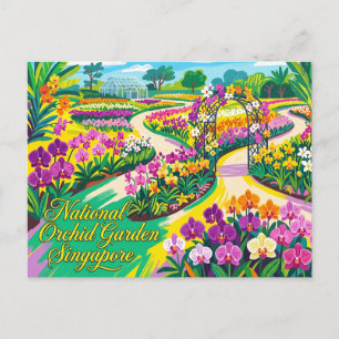 Carte Postale Jardin national d'orchidées de Singapour