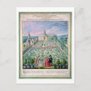 Carte Postale Jardin néerlandais, 1650 (avec papier)