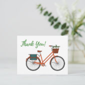 Carte Postale Jardin Orange Vélo Merci (Debout devant)