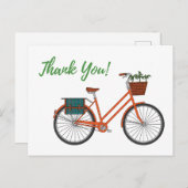 Carte Postale Jardin Orange Vélo Merci (Devant / Derrière)