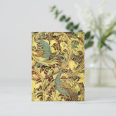 Carte Postale Jardin Peacock Art Nouveau de Crane (Debout devant)