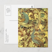 Carte Postale Jardin Peacock Art Nouveau de Crane (Devant / Derrière)