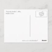 Carte Postale Jardin Peacock Art Nouveau de Crane (Dos)