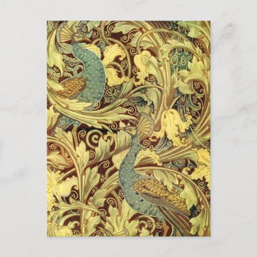 Carte Postale Jardin Peacock Art Nouveau de Crane (Devant)