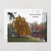 Carte Postale Jardin public de Boston (Devant / Derrière)
